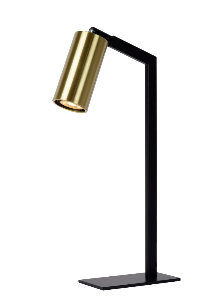 Lampada da scrivania spot nero oro GU10 Sybil Lucide