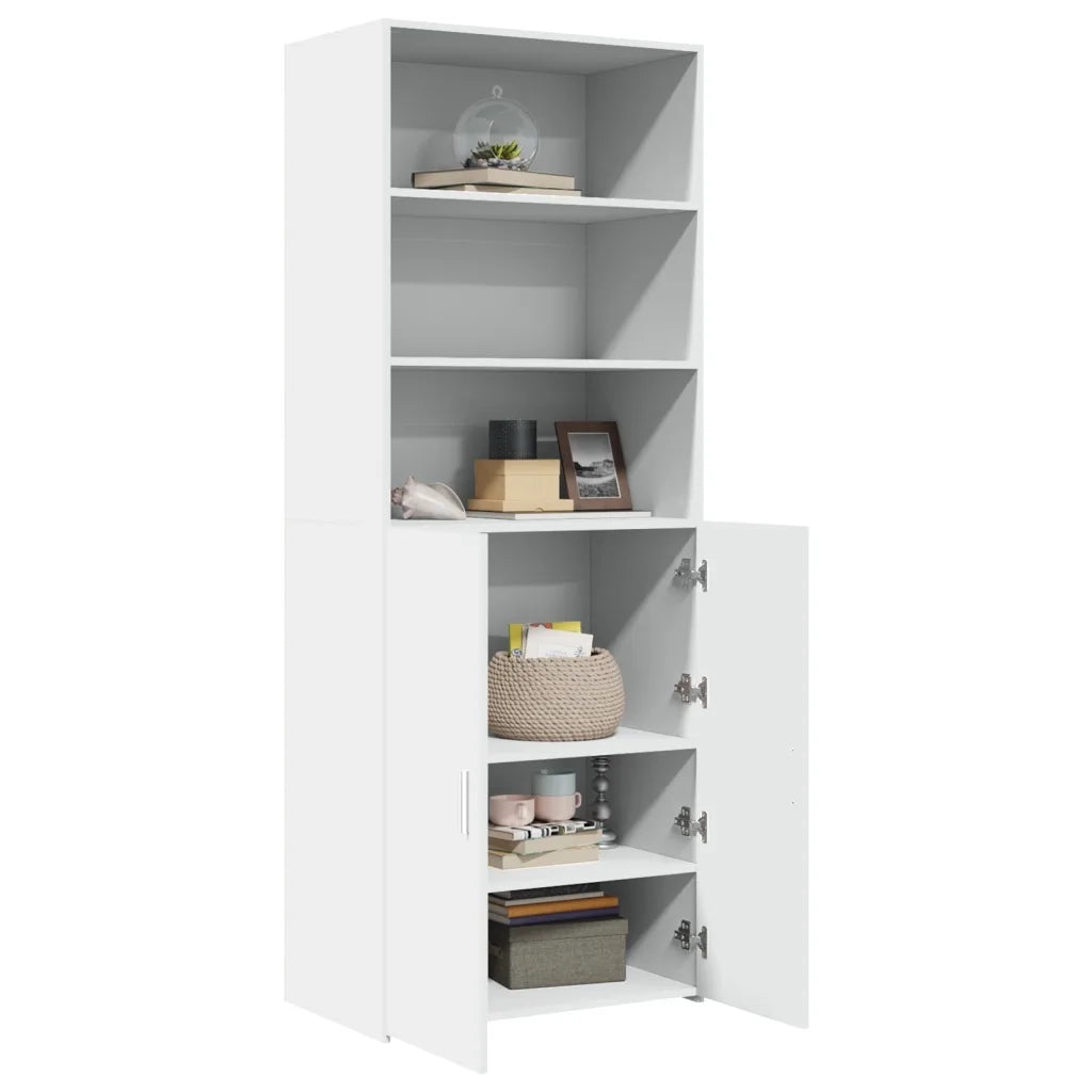 Credenza | Madia | Buffet da pranzo | Armadio da pranzo Bianca 70x42,5x185 cm in Legno Multistrato