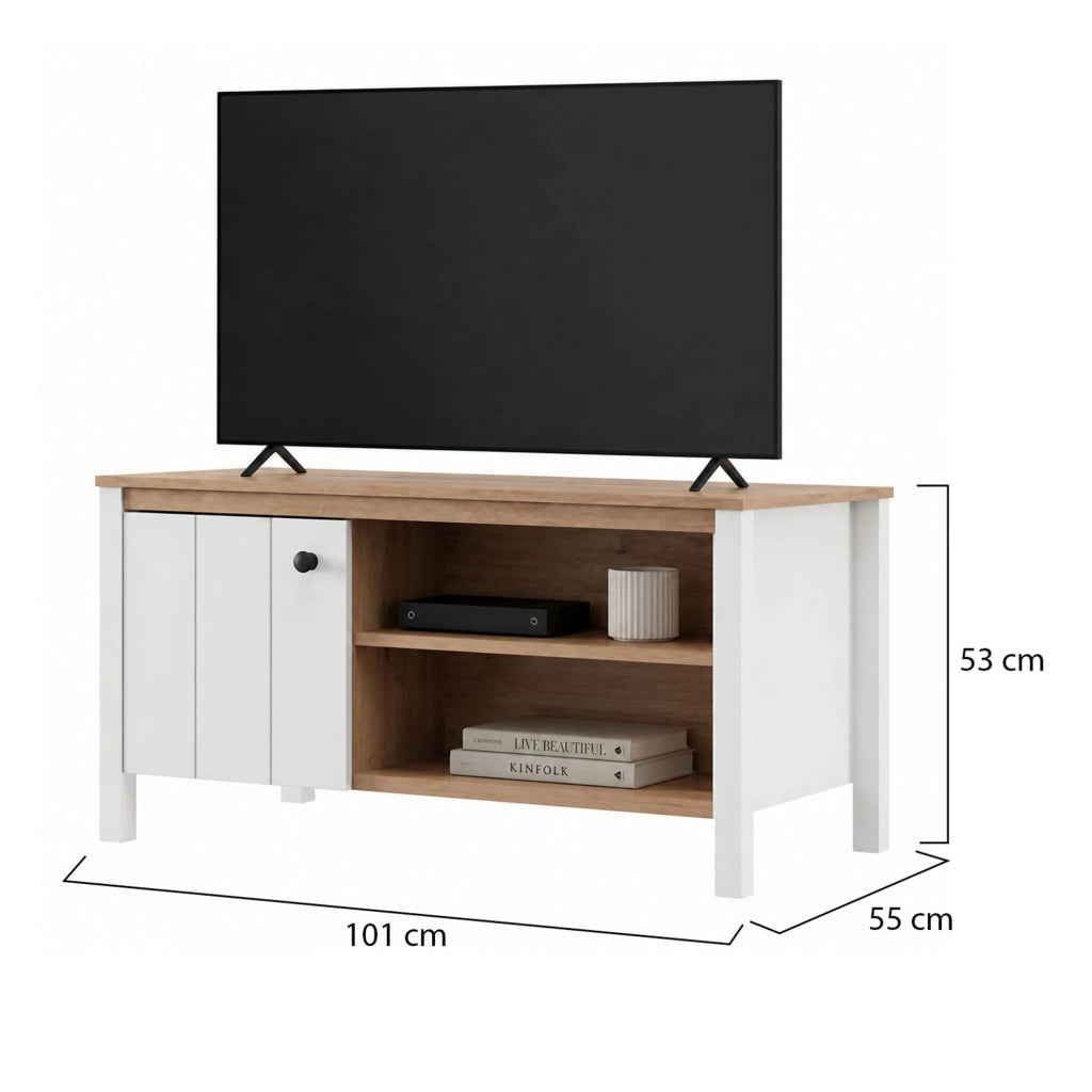 Rivod, Tavolino da Salotto con Piedini, 101x55x53h cm Marrone Rovere Nodi