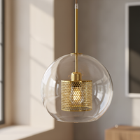 Lampada Pensile Di Vetro Oro Loft APP555-1CP 25cm