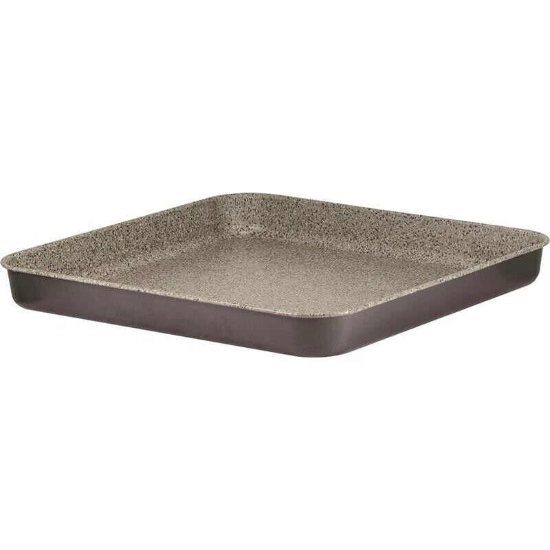 HAPPY STONE TEGLIA QUADRA BASSA PIZZA 40X40XH4 CM CON RIVESTIMENTO ANTIADERENTE E ANTIGRAFFIO