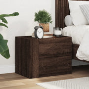 vidaXL Comodino a Muro Rovere Marrone 45x30x35 cm