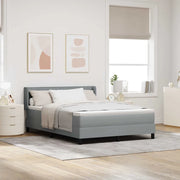 Letto a molle con testiera Grigio chiaro 200 x 160 cm Tessuto 3341048
