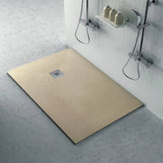 Piatto doccia filo pavimento Karen 80x130 in resina pietra tortora