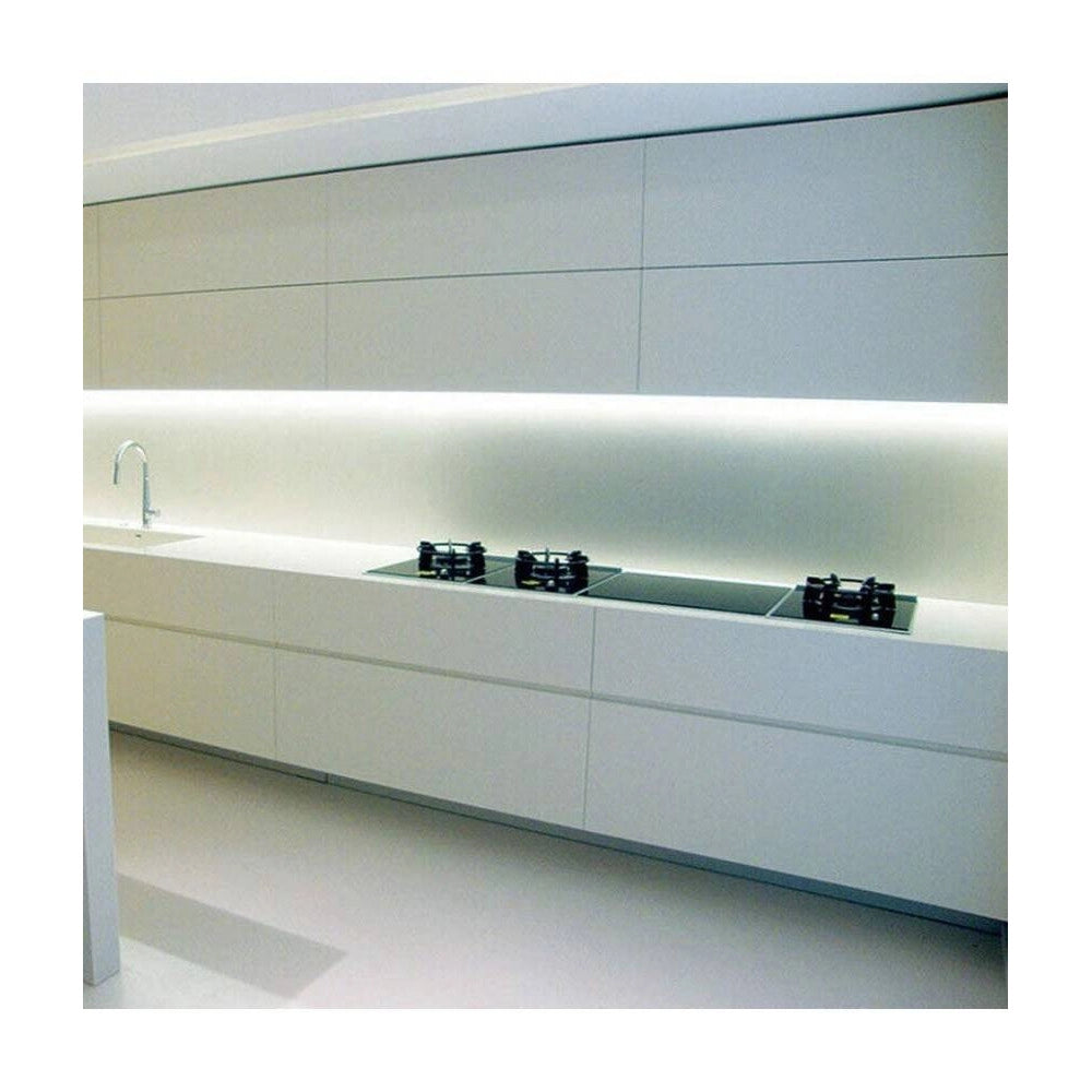 Trade Shop - Plafoniera Led Neon T5 Sottopensile Vetro Trasparente 24 Watt 120 Cm - -bianco Freddo      -