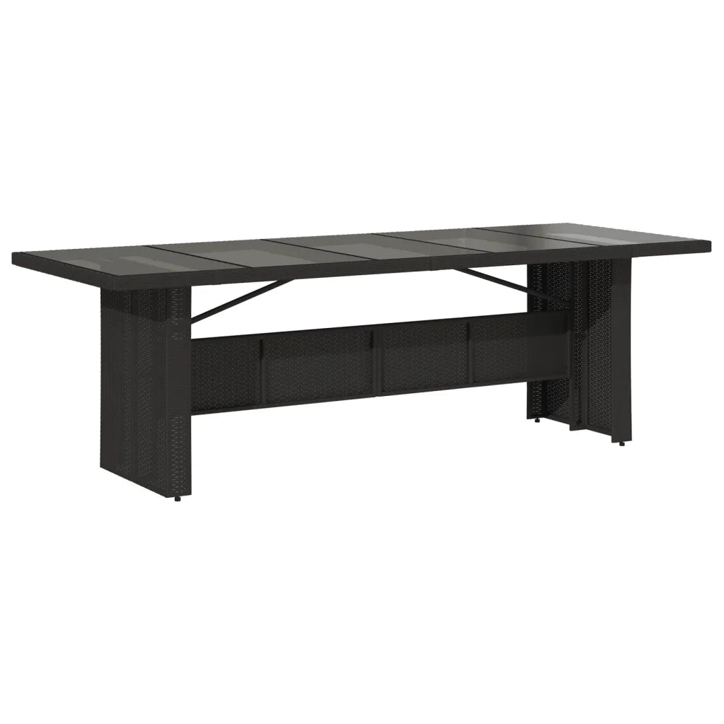 Set BistrÃ² da Giardino 9 pz con Cuscini in Polyrattan Nero