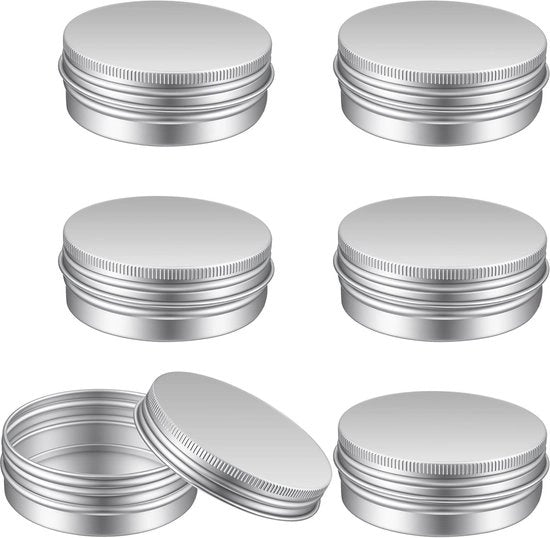 Bottiglie in Alluminio 6 pezzi - 60 ml - Leggere - Sostenibili - Dimensioni compatte 6,8 x 2,5 cm - Contenitori di conservazione