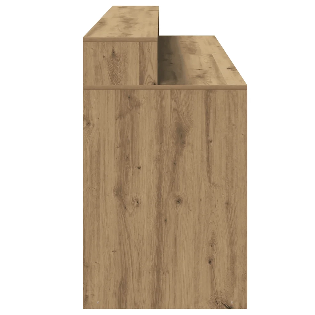 Scrivania con LED Rovere Artigianale 200x55x91 cm in Truciolato 3309446