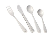 Kinghoff KH-3586 Set di posate per bambini, 4 pezzi, acciaio inossidabile lucido