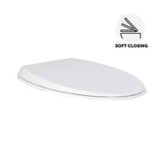 Sedile wc bianco opaco serie Cloud con soft closing