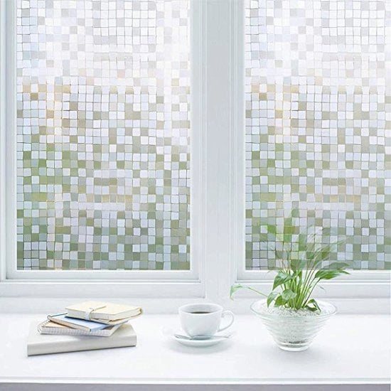 Foglia di Privacy per Finestre in Vetro Fuso Senza Colla per Bagni, Camere da Bagno e Sale di Riunione 44,5 x 200cm