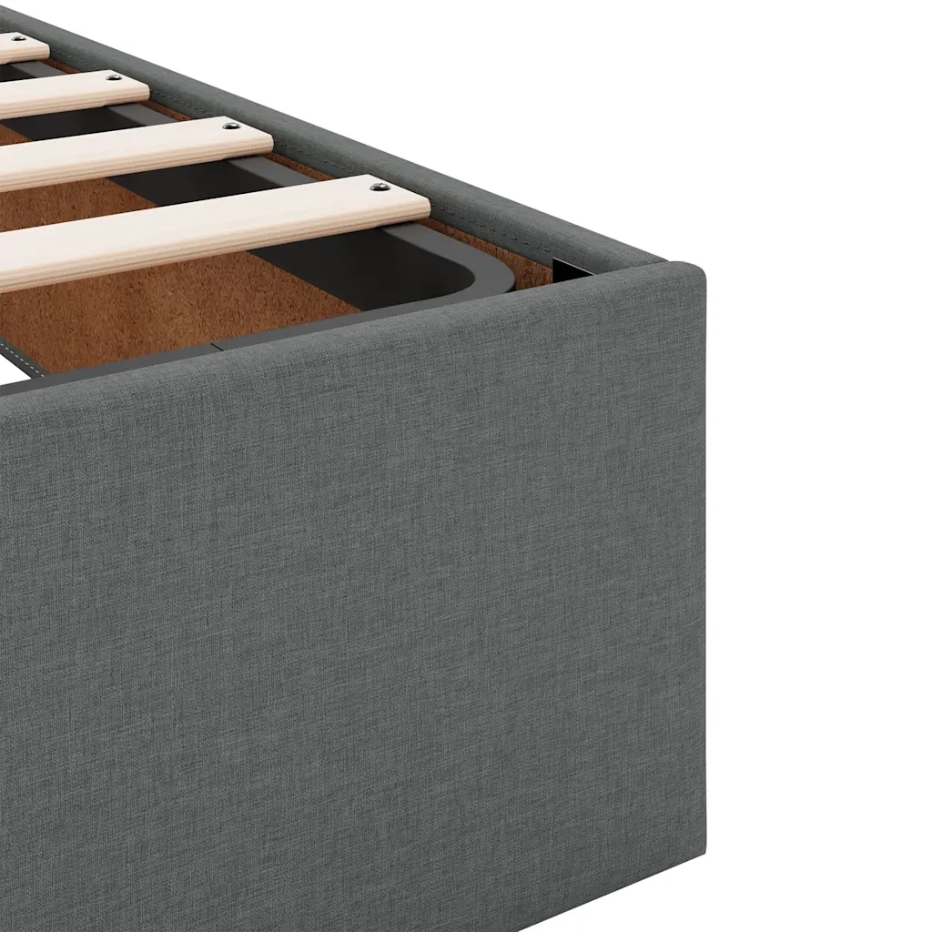 Struttura Letto Pouf con Materasso 160x200 cm in Tessuto 3311121