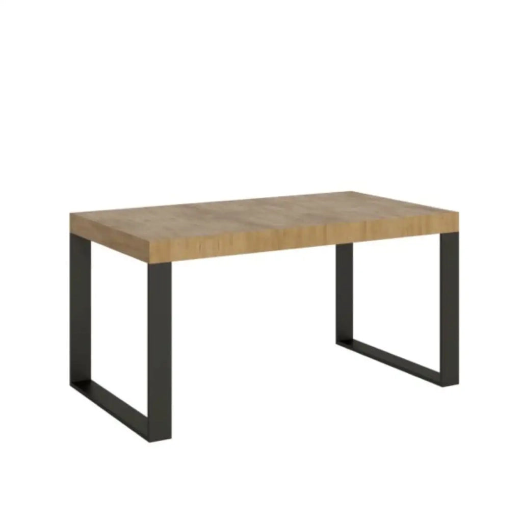 Tavolo allungabile 160/264x90 cm Tecno Premium colore quercia natura gambe antracite