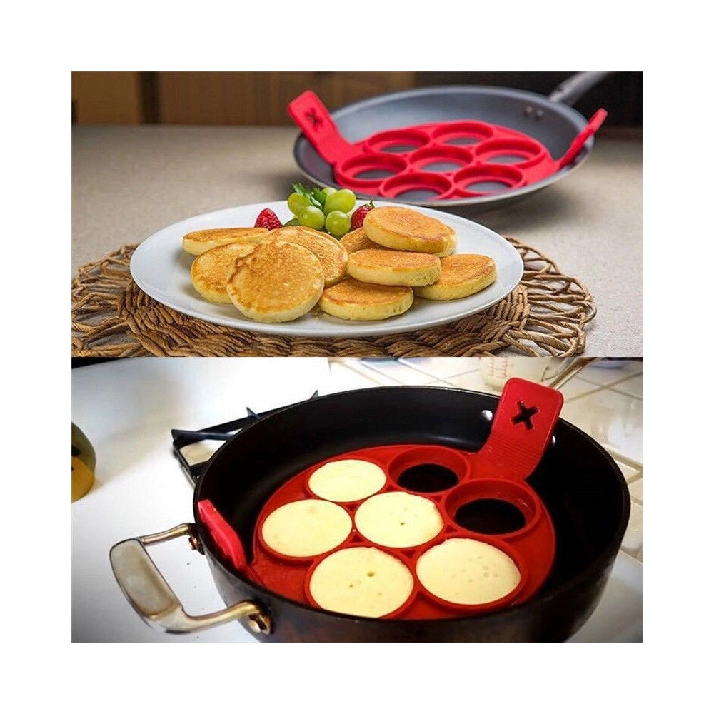 Trade Shop - Stampo In Silicone Per Pancakes Cucina Frittelle Antiaderente Padella Omelette -