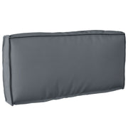 Cuscino per Pallet per Schienale Antracite 80x40x12 cm Tessuto Oxford