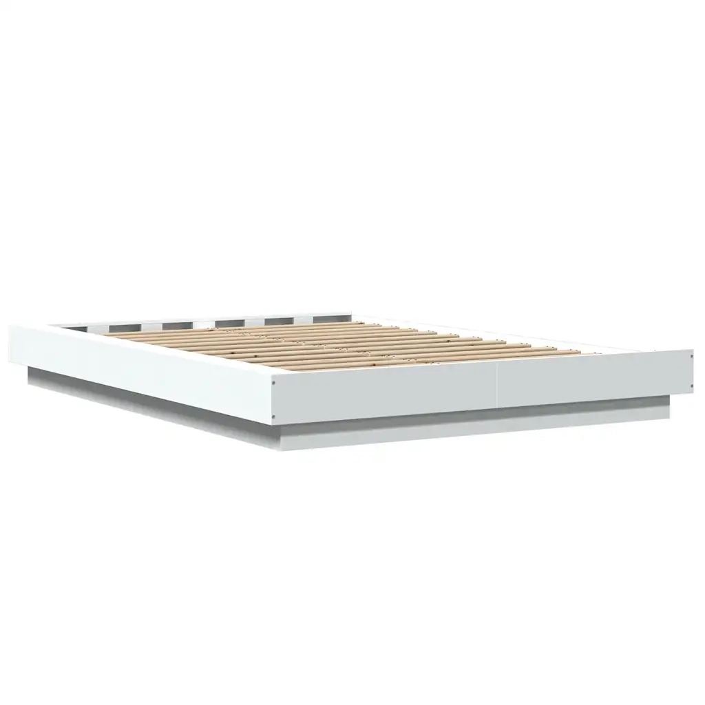 Giroletto con Luci LED Bianco 120x190 cm in Legno Multistrato