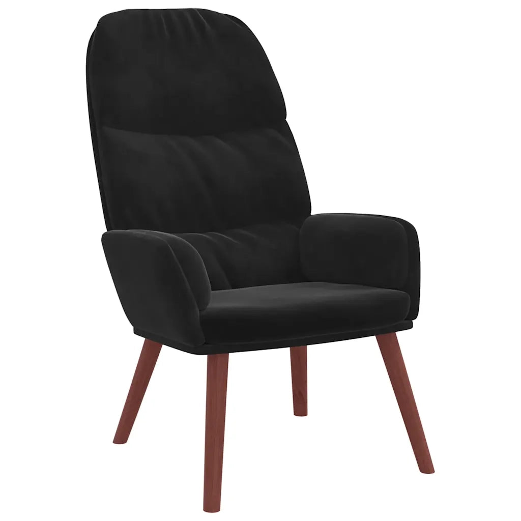 Divano Sedia-Poltrona Relax Nera in Velluto 454811