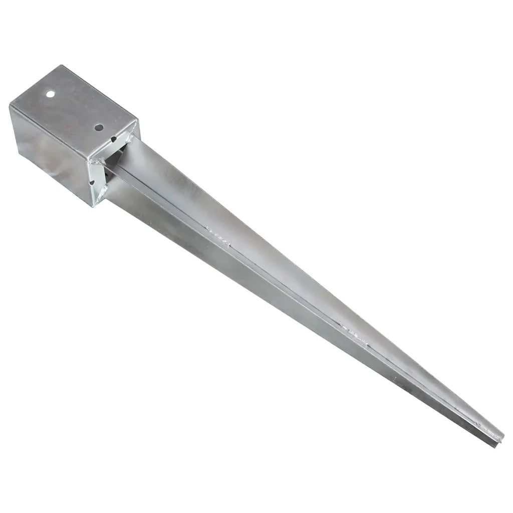 Picchetti di Terra 6 pz Argento 9x9x75 cm in Acciaio Zincato 145414