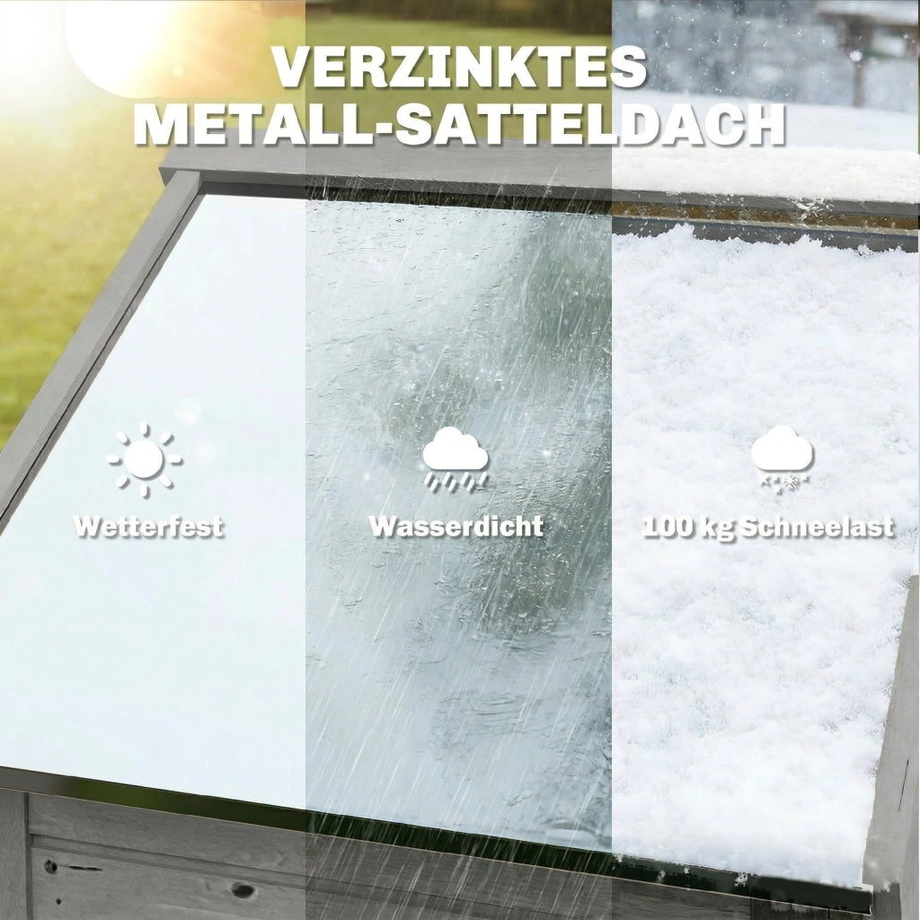 Armadio da Giardino ¨C zephmum ¨C Legno Massello Antracite