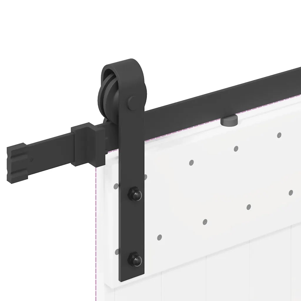 Kit di Binari per Porte Scorrevoli 200 cm Acciaio Nero CFW3958058