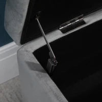 Panca Contenitore Imbottita per Soggiorno e Camera da Letto, 100 x 40 x 42 cm, Grigio