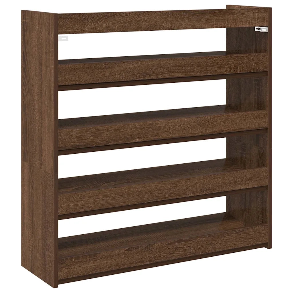 Scarpiera | Mobile per scarpe Rovere Marrone 80x25x81 cm in Legno Multistrato