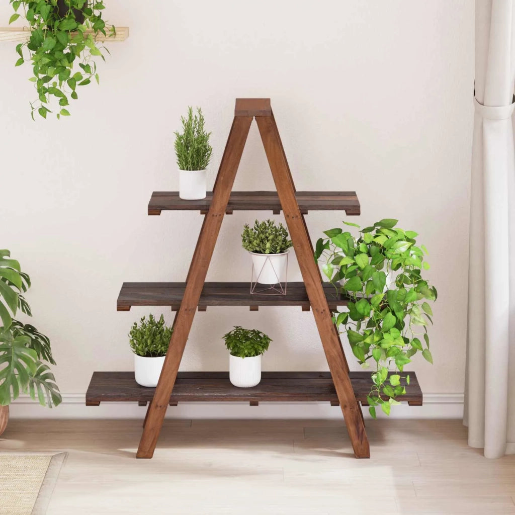 Scaffale pieghevole con lo scaffale Marrone 79.5 x 35 x 112 cm CFW7890877