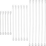 15 pezzi 3 stili Catene di sicurezza per cavi con orecchioni in metallo zinato - Catene di sicurezza gommate - Lanyard catene di collegamento per la sicurezza dei cavi - Per porte esterne, palchi e illuminazione.