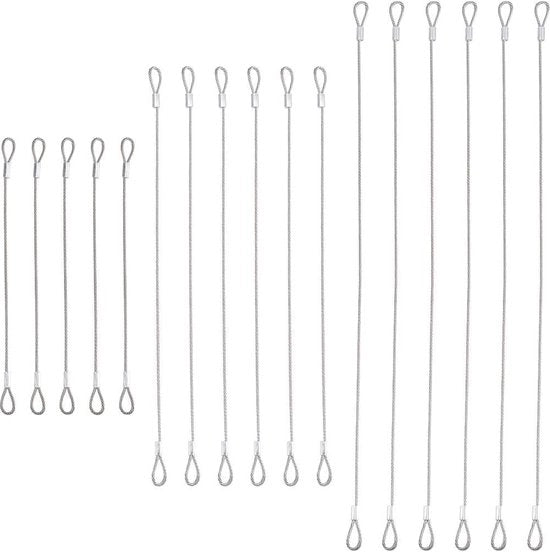 15 pezzi 3 stili Catene di sicurezza per cavi con orecchioni in metallo zinato - Catene di sicurezza gommate - Lanyard catene di collegamento per la sicurezza dei cavi - Per porte esterne, palchi e illuminazione.