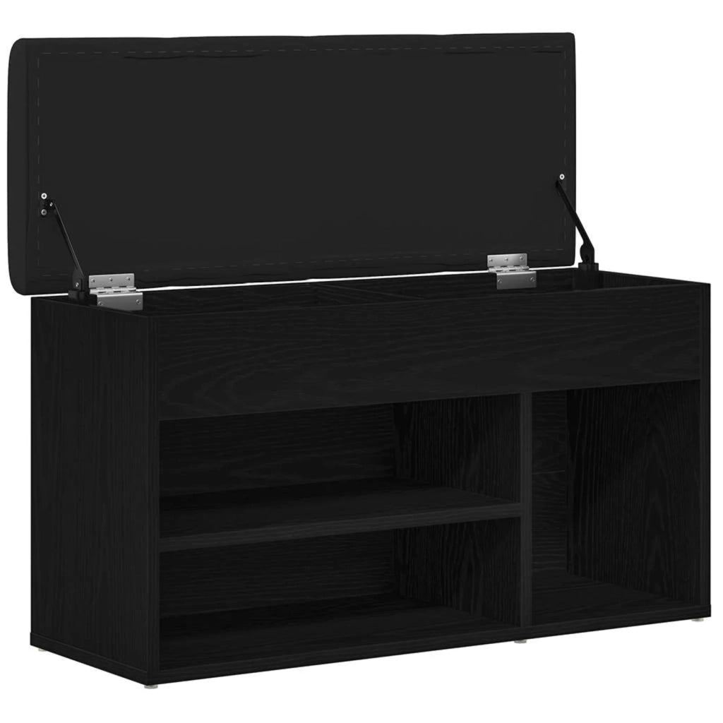 Panca per scarpe Nero 80 x 30 x 45 cm Legno ingegnerizzato 862989