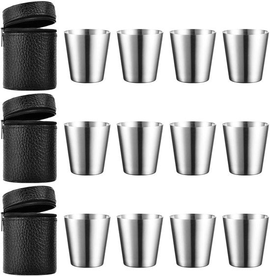 Bicchieri di vetro inacciaabile - contenitori per il braccio - 12 pezzi - 30 ml