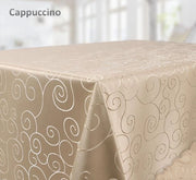 Tavolo con tovaglia damascata stile ornato - Resistente alle pieghe e alle macchie - Facile da pulire
