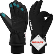 Manici invernali impermeabili, guanti da sci per uomo e donna, guanti con touchscreen, guanti da mountain bike Thinsulate per corsa, sci, escursioni, motociclismo
