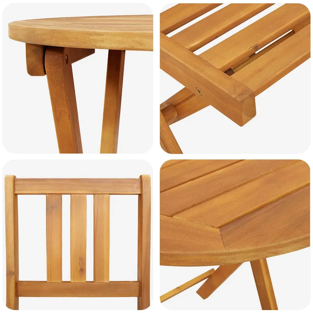 Set bistrot 3 pcs Olio Naturale Legno di Acacia Massello 4105512