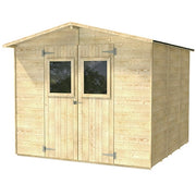 Casetta Box Capanno in Legno per Attrezzi con 2 Porte e Finestre 238X305X214Cm