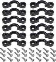 Occhielli di ormeggio in nylon - 12 pezzi - 24 viti in acciaio inossidabile - impermeabili - resistenti ai raggi UV - accessori per kayak - parti di kayak portatili