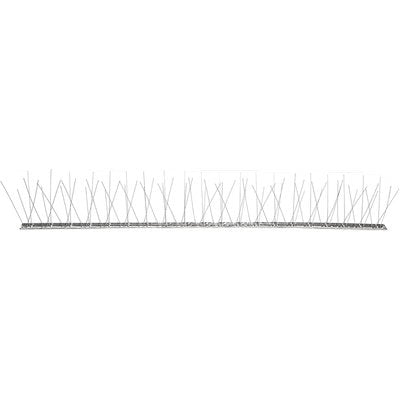 DISSUASORE VOLATILI A SPILLI INOX TRICOLORE - 80 PUNTE H.CM 11,5 BASE CM 100X2,9- 25 pezzi