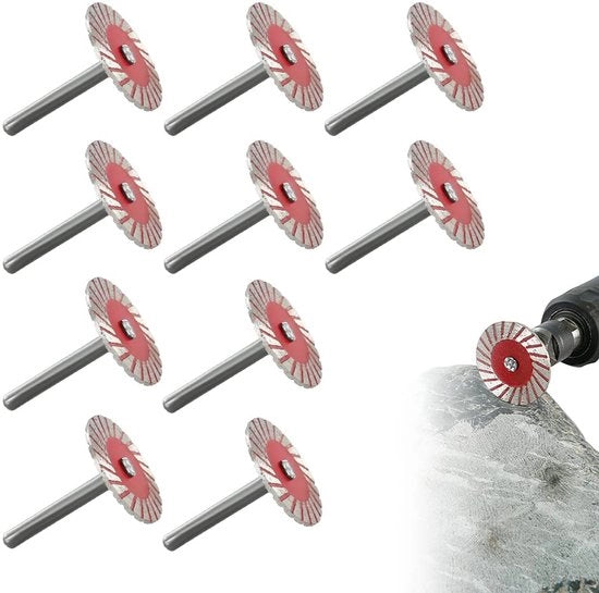 Snodo a 10 lame, 40 mm x 0,2 mm, Serra a diamante turbo mini per la scultura, grigio, adatto per granito, marmo, ceramica e piastrelle; compatibile con smerigliatrici a muro (smerigliabile).