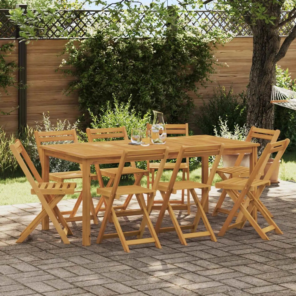 Sedie Bistro da Giardino 8 pcs Naturale 40 x 53 x 80 cm 3416286