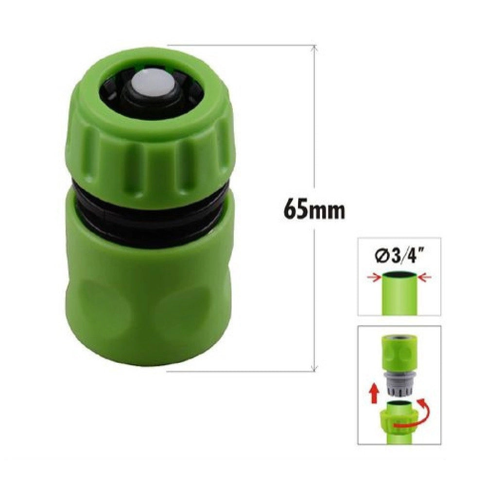 Trade Shop - Connettore Con Innesto Rapido Con Acquastop Per Tubo Da 3/4″ 1.9cm 65mm 90021 -