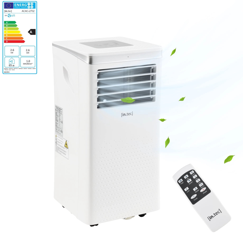 Climatizzatore Portatile 3 in 1 con Kit per Finestre, Timer 24h e Telecomando Condizionatore per Stanze fino a 40 m²