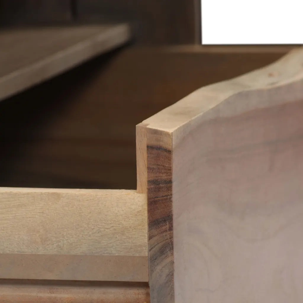 Tavolino da Caffè in Legno Massello di Acacia 90x50x40cm Grigio 246127