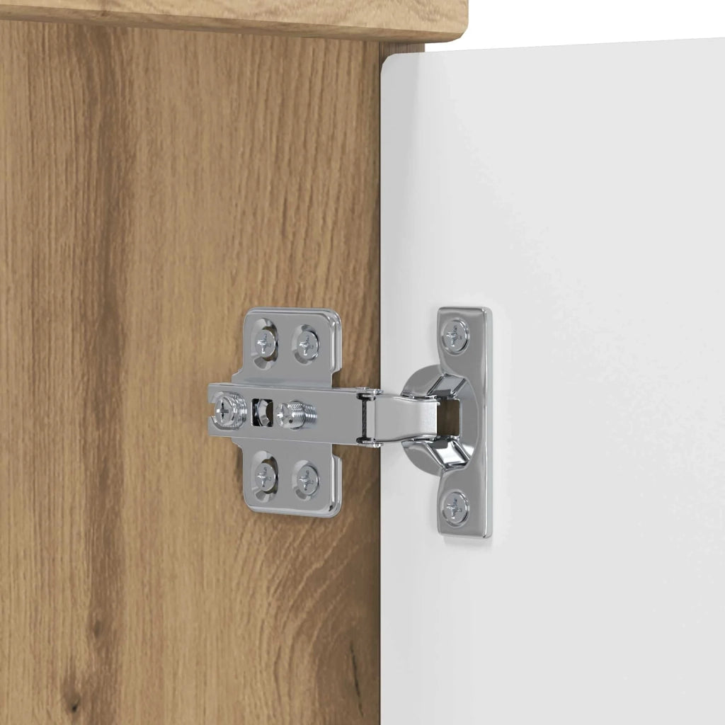 Mobiletto da Bagno Sotto Lavabo Rovere Artigianale 890743