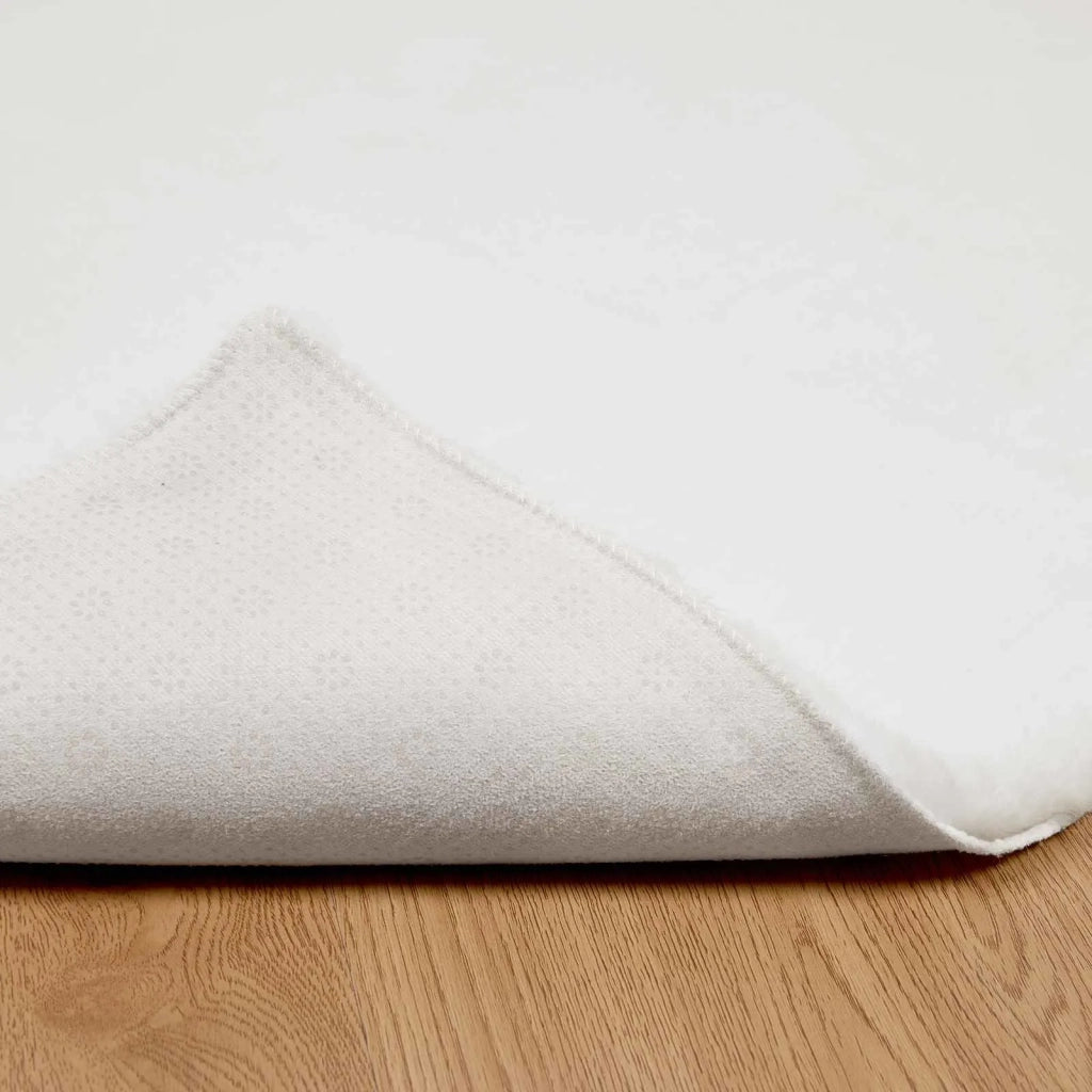 Tappeto antiscivolo in sintetica di coniglio OLITE Bianco
