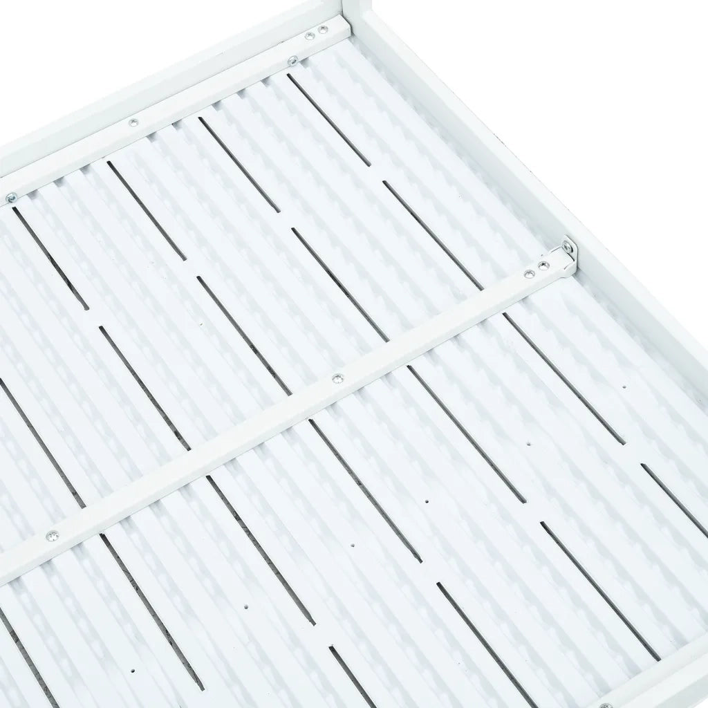 Tavolino da Salotto Bianco 78x78x74 cm HDPE Aspetto Legno 47881
