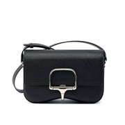 Borsa a tracolla Della da donna in vera pelle nera
