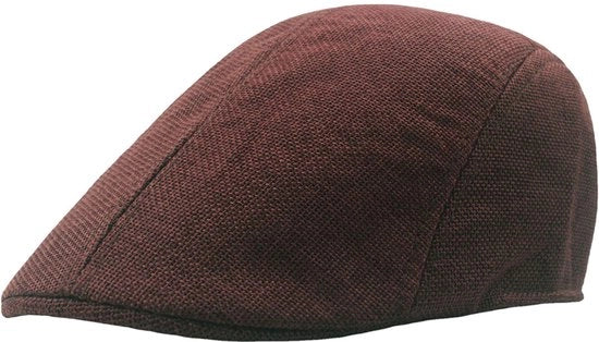 Pet per bambino, berretto retro unisex in pelle ruvida con cappuccio piatto e soffice.
