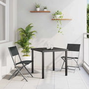 Set da Pranzo per Giardino 3 pcs Nero 3379373