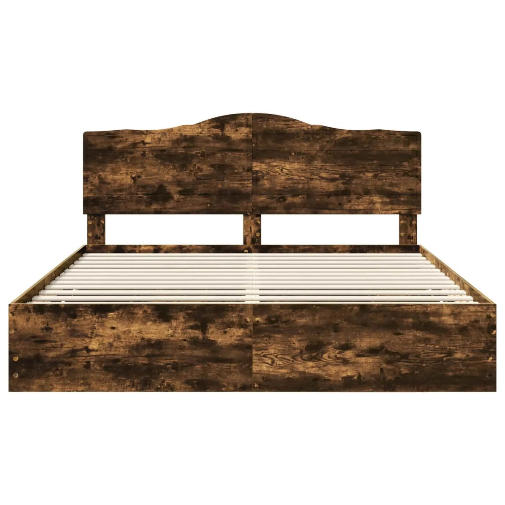 Struttura del letto Quercia Affumicata 200 x 200 cm 3413384