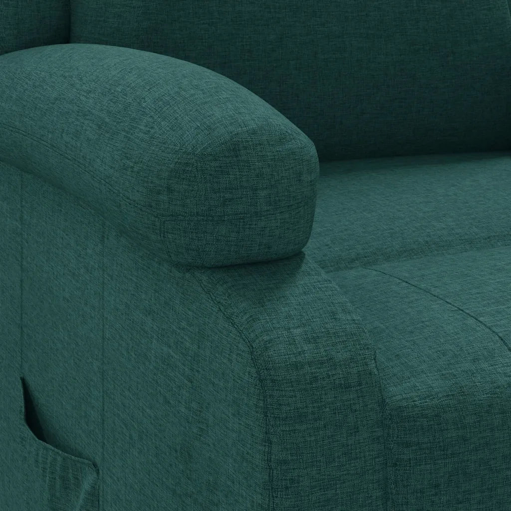 Divano Sedia-Poltrona Reclinabile in Tessuto Verde Scuro 736346